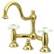 Kingston Brass KS3912PX Restoration Bathroom Bridge Faucet, Polished Brass KS3912PX - alternate 1